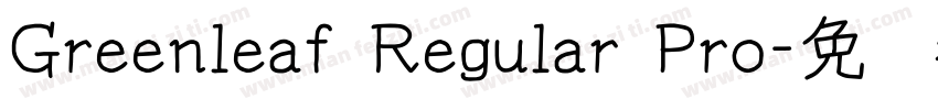 Greenleaf Regular Pro字体转换